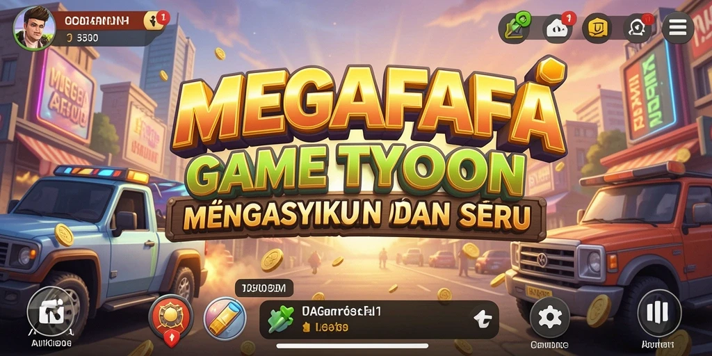 Tangkapan layar gameplay <strong>MEGAFAFA</strong> menampilkan pengalaman seru dalam membangun bisnis Tycoon.