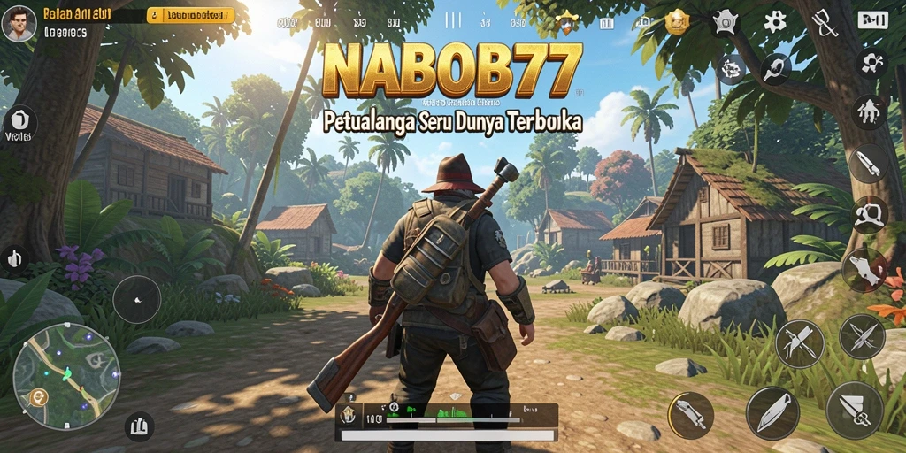 Tampilan gameplay dari NABOB77 yang menampilkan kebebasan eksplorasi dalam dunia terbuka.