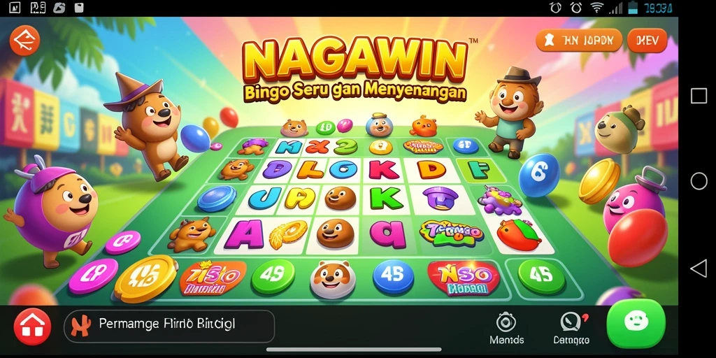Tampilan gameplay NAGAWIN yang seru dan interaktif saat bermain Bingo.