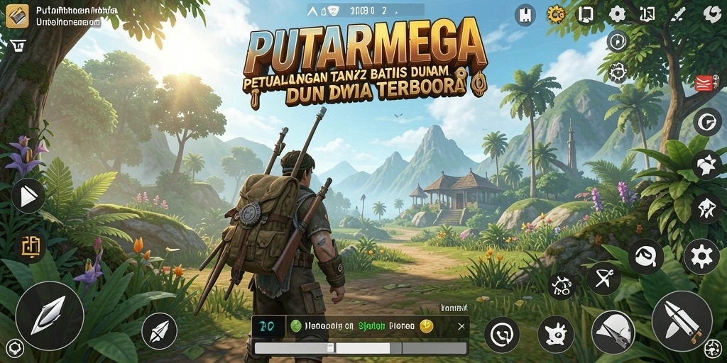 Screenshot gameplay PUTARMEGA yang menunjukkan eksplorasi luar biasa di dunia terbuka.
